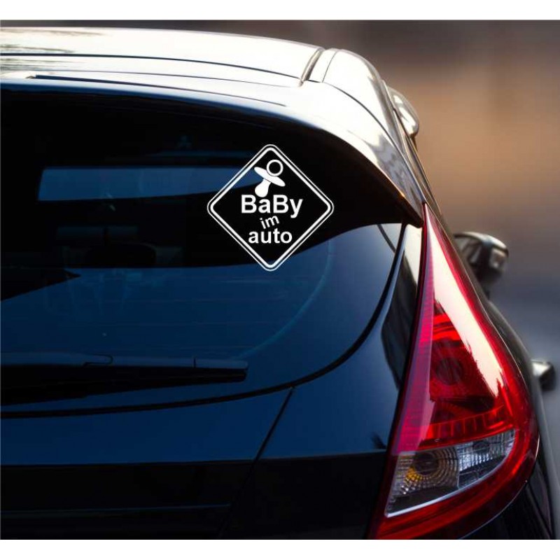 Auto-Sticker "Baby im Auto" – Sicher und stilvoll, mit Schnuller-Motiv