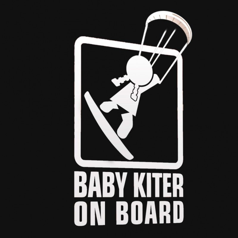 Baby Kitesurfer im Auto – Süßer und sportlicher Autoaufkleber für Mädchen