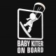 Baby Kitesurfer im Auto – Süßer und sportlicher Autoaufkleber für Mädchen