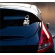 Cooler Baby im Auto Aufkleber mit Sonnenbrille – Schwarzweiß Design
