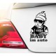 Cooler Baby im Auto Aufkleber mit Sonnenbrille – Schwarzweiß Design