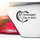 Schwangere Frau im Auto, bitte pass auf mich auf!