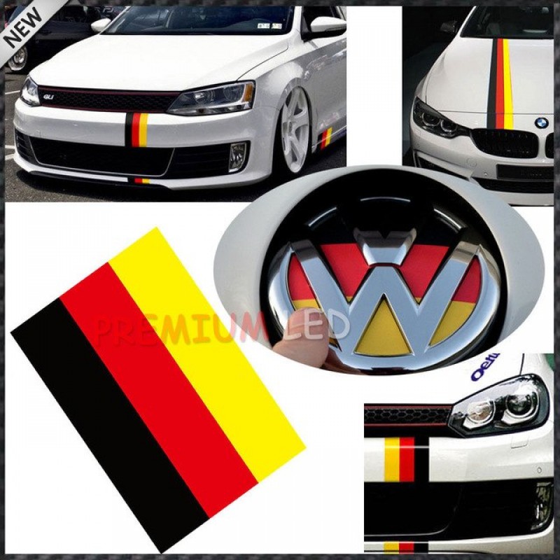 Rennband mit den Farben der deutschen Flagge