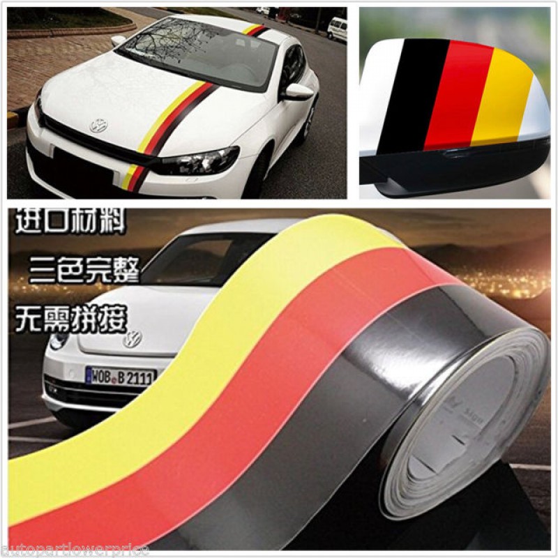 Rennband mit den Farben der deutschen Flagge