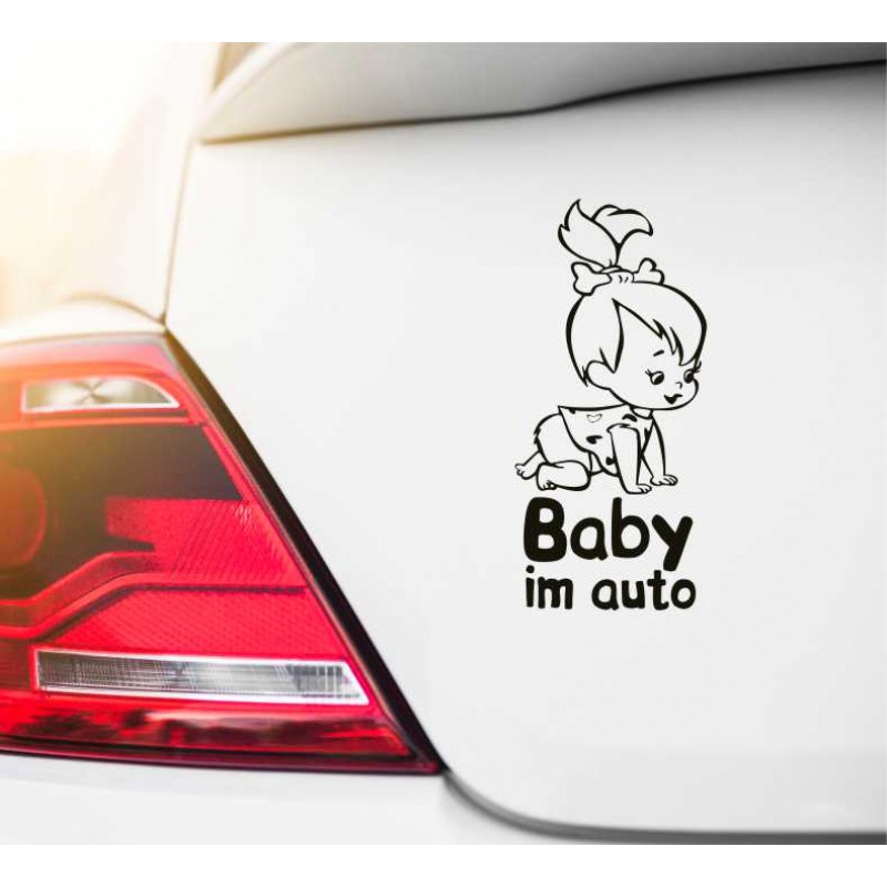 Sticker mit Pebbles für Mädchen – Lustiger Autoaufkleber mit einzigartigem Design