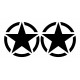 2 x Aufkleber, Offroad-Militärstars