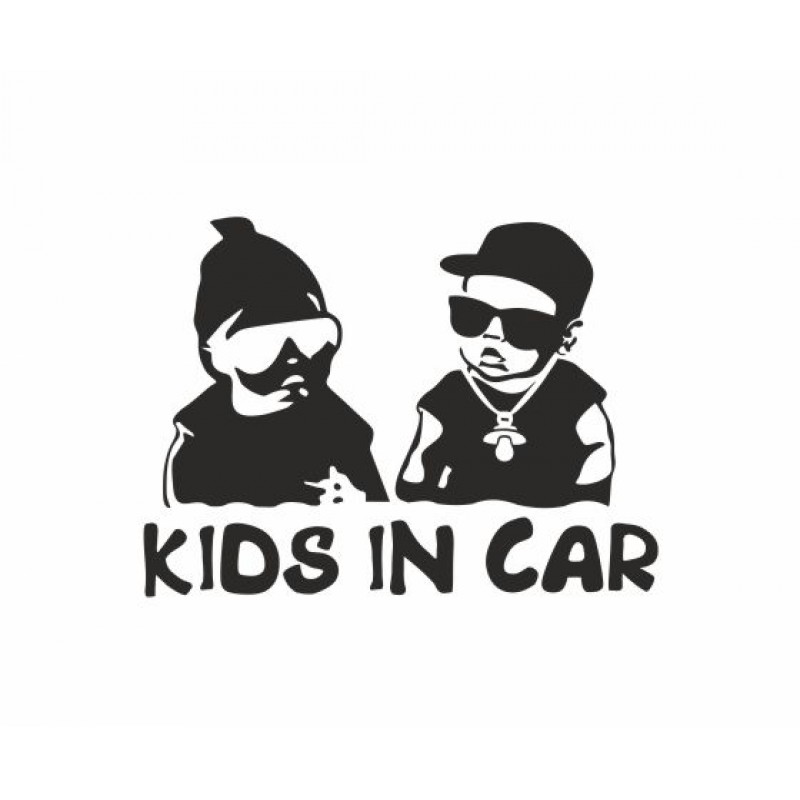 Kids in car стикер