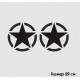 2 x Aufkleber, Offroad-Militärstars