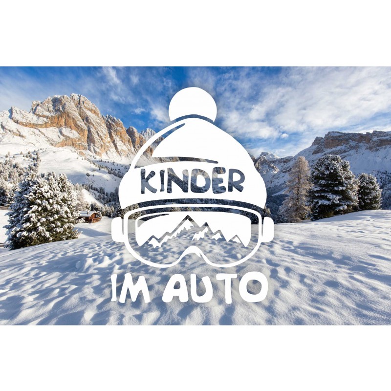 Kinder Wintermütze aufkleber