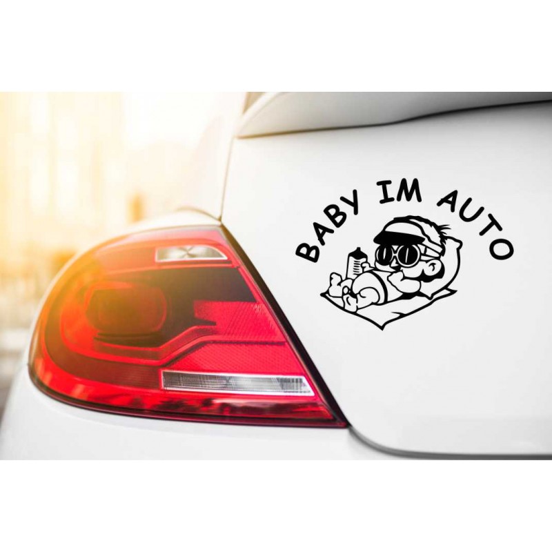 Baby im Auto – Hochwertiger und stilvoller Autoaufkleber für Familien