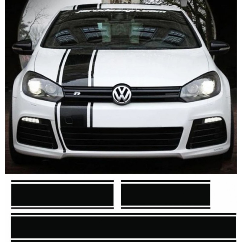 Satz Aufkleberstreifen für Volkswagen Golf