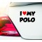 Autoaufkleber 'Ich Liebe Mein Polo' – Perfekt für Ihren Volkswagen!