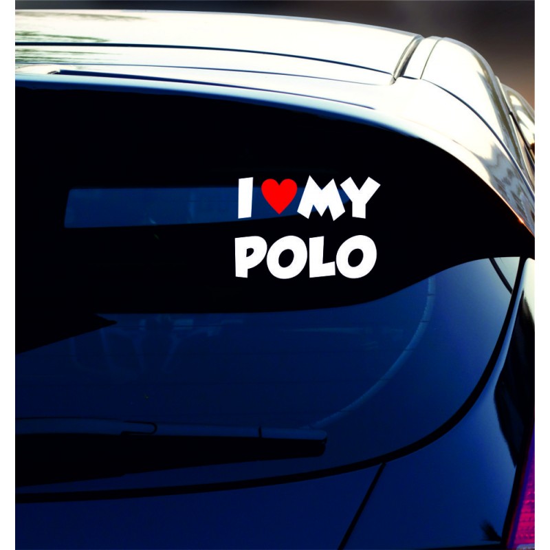 Autoaufkleber 'Ich Liebe Mein Polo' – Perfekt für Ihren Volkswagen!