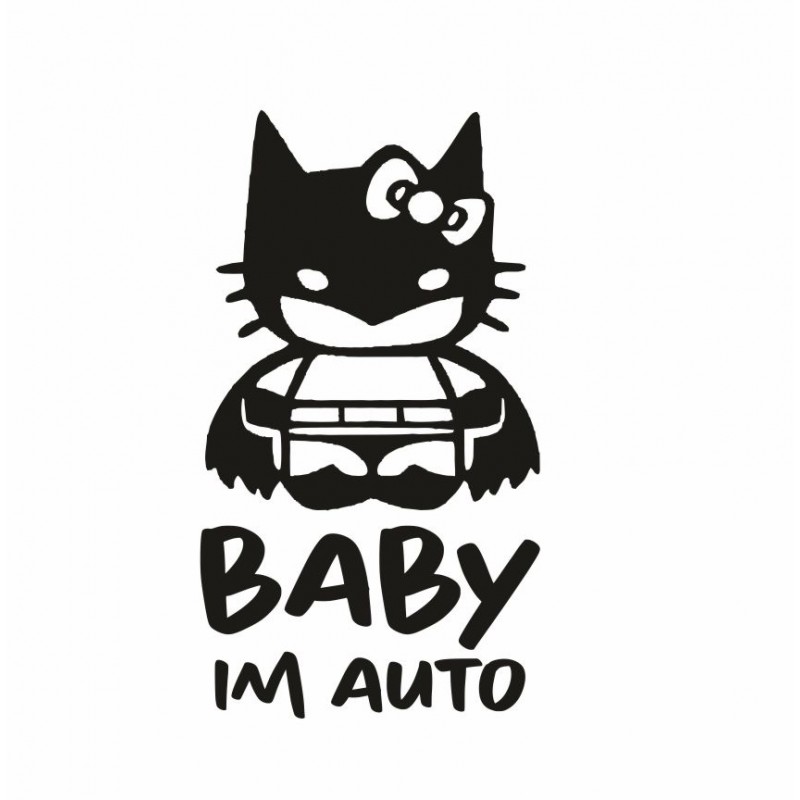 Sticker Baby Batman für Mädchen im Auto – Superhelden-Dekoration
