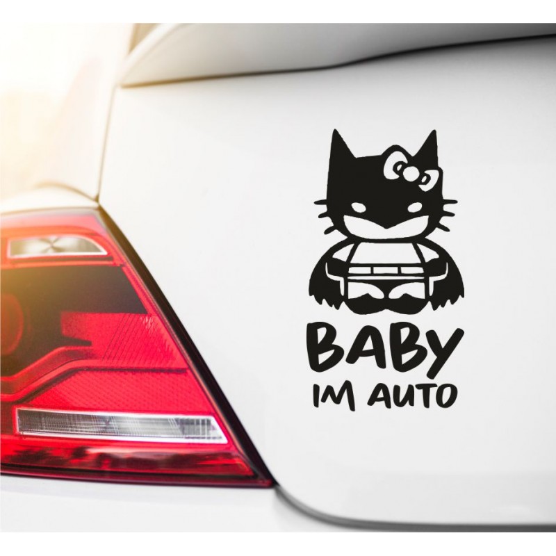 Sticker Baby Batman für Mädchen im Auto – Superhelden-Dekoration