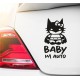 Sticker Baby Batman für Mädchen im Auto – Superhelden-Dekoration