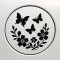 Schmetterlinge und Blumen Autoaufkleber – Eleganter Tankdeckel Sticker
