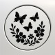 Schmetterlinge und Blumen Aufkleber Design für Auto Tankdeckel