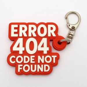 Schlüsselanhänger „ERROR 404 – Code Not Found“ für Programmierer