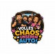 Witziger Autoaufkleber mit der Aufschrift „Volles Chaos in unserem Auto“