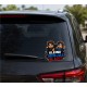Aufkleber mit zwei kleinen Ninjas im Auto