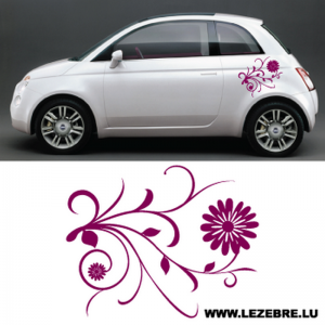 Autoaufkleber, Blumen