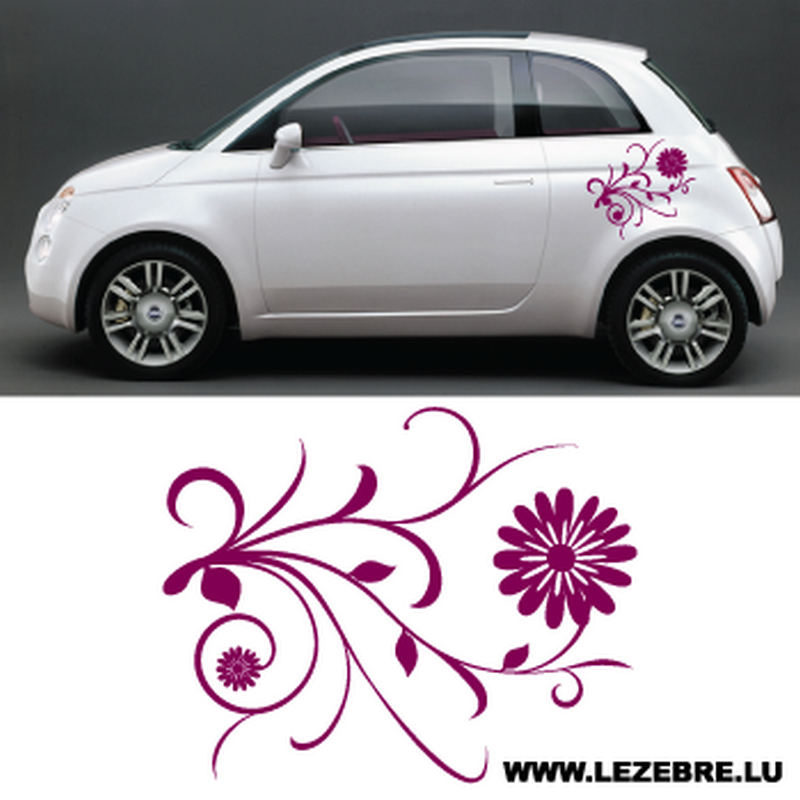 Autoaufkleber, Blumen