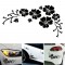 2 x Aufkleber, Blumen 
