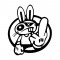 Crazy Rabbit , Autoaufkleber