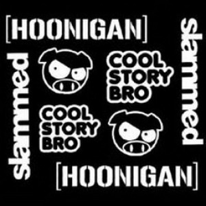 Aufkleber Set,  Hoonigan, Slammed, Cool story Bro