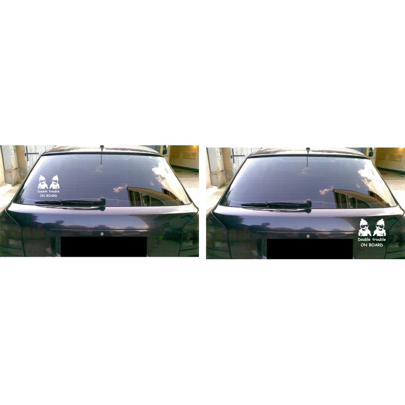 Zwillinge im Auto – Double Trouble on Board Sticker für Autos