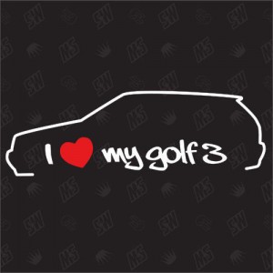 I love golf 3, Autoaufkleber