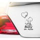 Baby im Auto Junge mit einem Ballon – Süßer und praktischer Autoaufkleber