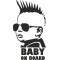 Punk Baby im Auto – Cooler und auffälliger Autoaufkleber