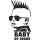 Punk Baby im Auto – Lustiger Autoaufkleber im coolen Punk-Style